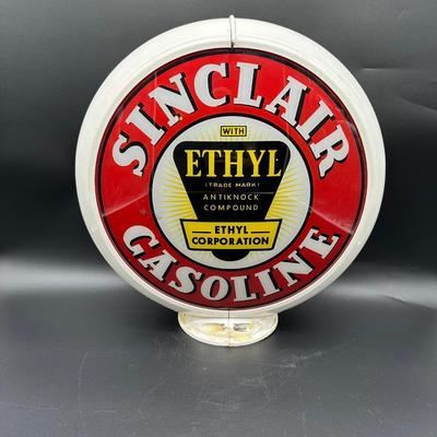 Sinclair Ethyl Gasoline Plastic Gas Pump Globe Replica – Reproduction Display Sign