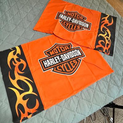 Lot 96 Vintage Harley Davidson Pillow slips