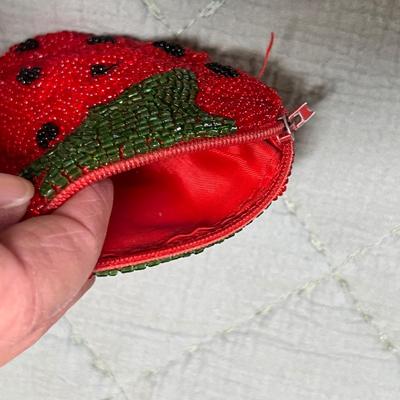 Lot 111 Vintage beaded strawberry purse