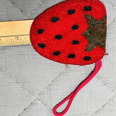 Lot 111 Vintage beaded strawberry purse