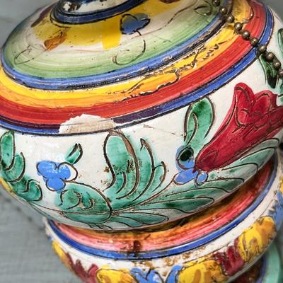 Lot 112 Pottery lamp