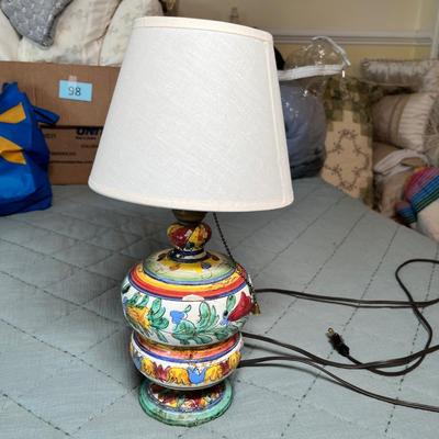 Lot 112 Pottery lamp