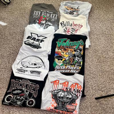 Lot 132 Motorcycle themed T-shirts