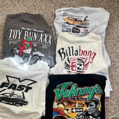 Lot 132 Motorcycle themed T-shirts