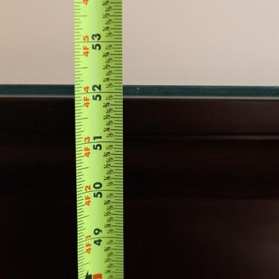 Tall Wooden Chest of Drawers with Glass Top