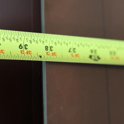 Tall Wooden Chest of Drawers with Glass Top