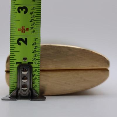 Vintage Rodo Italy Gold-Tone Metal Evening Clutch w/ Decorative Top Accent