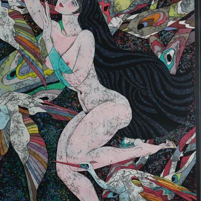 He Deguang “Dreamy Illusions” Serigraph, 1989, Framed w/ Certificate of Authenticity