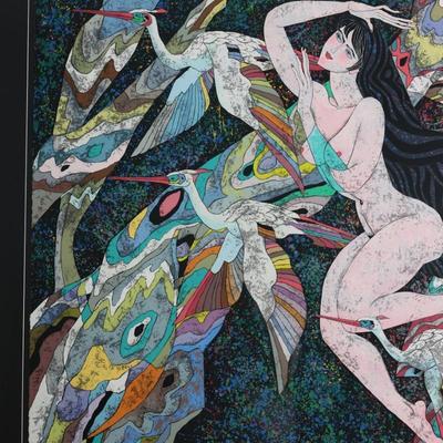 He Deguang “Dreamy Illusions” Serigraph, 1989, Framed w/ Certificate of Authenticity