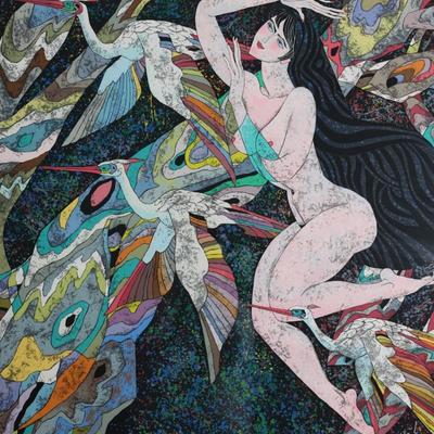 He Deguang “Dreamy Illusions” Serigraph, 1989, Framed w/ Certificate of Authenticity