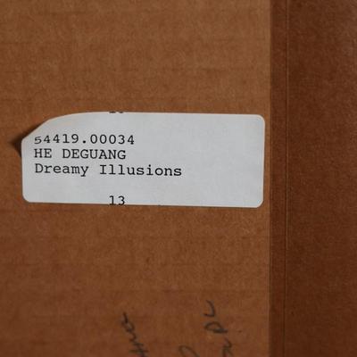 He Deguang “Dreamy Illusions” Serigraph, 1989, Framed w/ Certificate of Authenticity