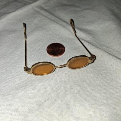 Sale Photo Thumbnail #189: Yellow Glass Lenses, brass? Frames