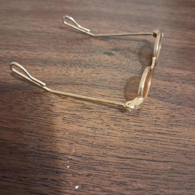 Sale Photo Thumbnail #186: Yellow Glass Lenses, brass? Frames