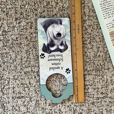 Lot 155 Dog picture & door sign