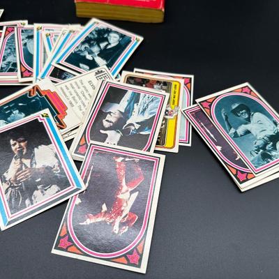 Vintage Elvis Presley Memorabilia Lot – Books, 1970s Trading Cards & Concert Tumbler
