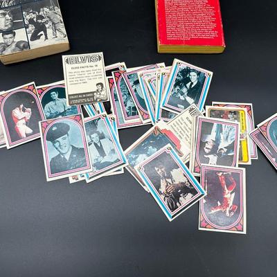 Vintage Elvis Presley Memorabilia Lot – Books, 1970s Trading Cards & Concert Tumbler