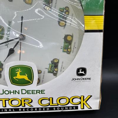 John Deere Tractor Clock w/ Original Recorded Sounds – Licensed – In Box