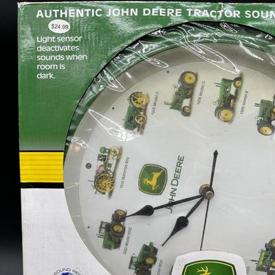 John Deere Tractor Clock w/ Original Recorded Sounds – Licensed – In Box