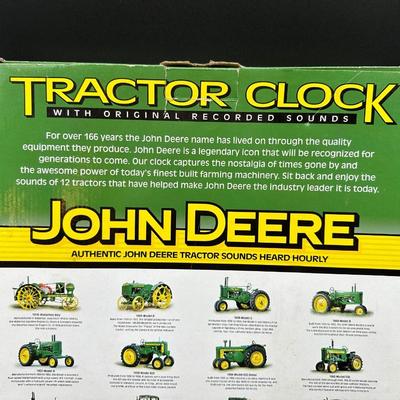 John Deere Tractor Clock w/ Original Recorded Sounds – Licensed – In Box