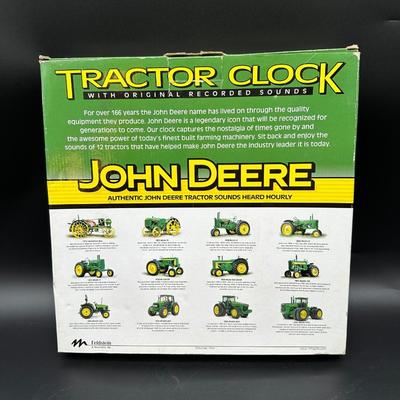 John Deere Tractor Clock w/ Original Recorded Sounds – Licensed – In Box