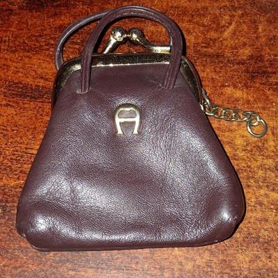 Sale Photo Thumbnail #213: Designer Coin Purse Etienne Aigner. Exterior in Great condition. Interior has some pealing as shown in photos