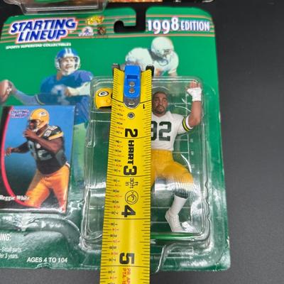 1998 Starting Lineup NFL Figure Lot – Corey Dillon, Kerry Collins, Reggie White + Heisman Staubach