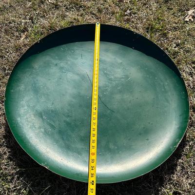 Vintage Coca-Cola Button Sign – “Drink Coca-Cola in Bottles” – Large Metal #2