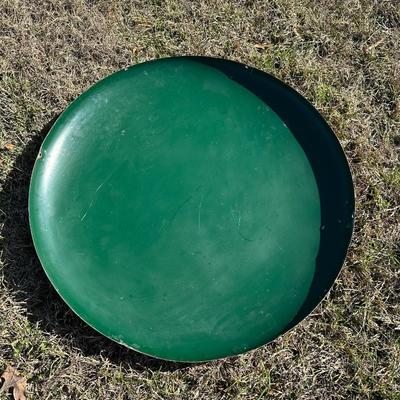 Vintage Coca-Cola Button Sign – “Drink Coca-Cola in Bottles” – Large Metal #2