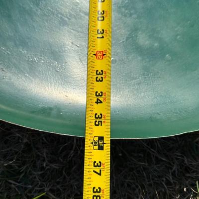 Vintage Coca-Cola Button Sign – “Drink Coca-Cola in Bottles” – Large Metal #2