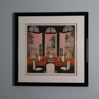 Fanch (François Ledan) “Apéritif au Château” Signed Lithograph, 1991, Limited Edition