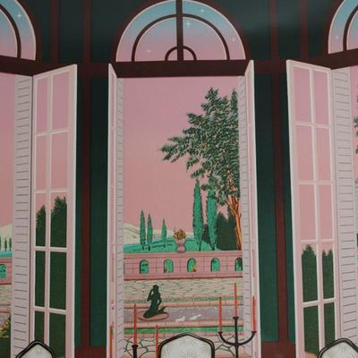 Fanch (François Ledan) “Apéritif au Château” Signed Lithograph, 1991, Limited Edition