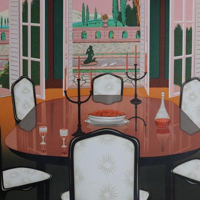 Fanch (François Ledan) “Apéritif au Château” Signed Lithograph, 1991, Limited Edition