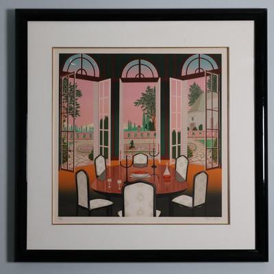 Fanch (François Ledan) “Apéritif au Château” Signed Lithograph, 1991, Limited Edition