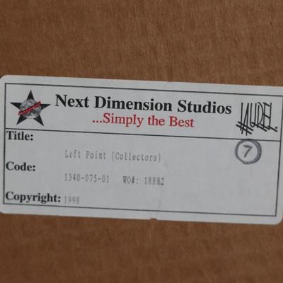 Pair of Oversized Signed Alfred Gockel Abstract Prints, “Left Point” & “Right Point,” Framed