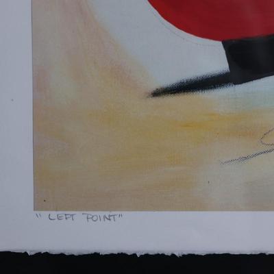 Pair of Oversized Signed Alfred Gockel Abstract Prints, “Left Point” & “Right Point,” Framed