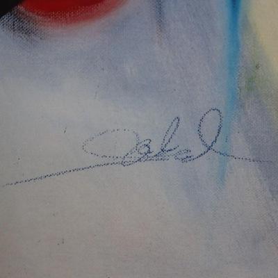 Pair of Oversized Signed Alfred Gockel Abstract Prints, “Left Point” & “Right Point,” Framed