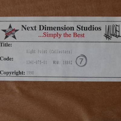 Pair of Oversized Signed Alfred Gockel Abstract Prints, “Left Point” & “Right Point,” Framed