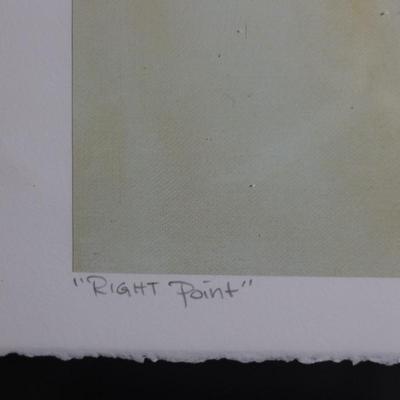 Pair of Oversized Signed Alfred Gockel Abstract Prints, “Left Point” & “Right Point,” Framed