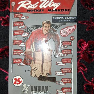 Sale Photo Thumbnail #228: Gorgeous Red Wings Plaque of Red Wings Magazine.  Featuring Detroits skill at winning!