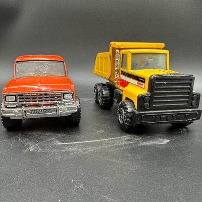 Vintage Nylint Die-Cast Toys – Bass Chaser SUV & Yellow Dump Truck (1970s–80s)