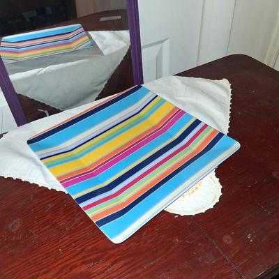 Sale Photo Thumbnail #233: Nice square colorful serving tray, trinket tray or whatever decor you want to use it for.