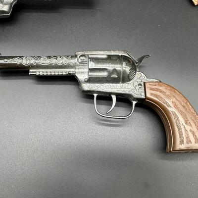 Vintage Pony Boy Toy Cap Guns w/ Holsters – Pair – Western Cowboy Style