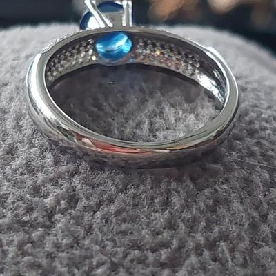 Lab Grown Sapphire Sterling Silver Ring