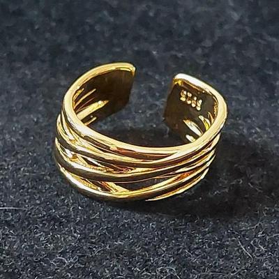 18kt Gold Overlay sterling silver Ring