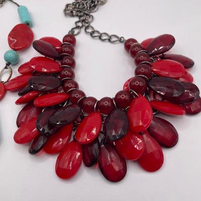 Red necklaces
