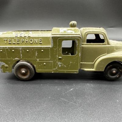 Vintage Hubley Kiddie Toy Bell Telephone Truck – Cast Metal