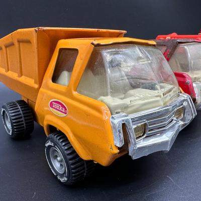 Vintage Tonka Toys Lot – Dump Truck, Rescue Vehicle, Utility Truck