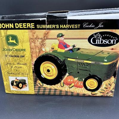 John Deere Summer’s Harvest Cookie Jar – Gibson – Tractor – Original Box