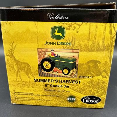 John Deere Summer’s Harvest Cookie Jar – Gibson – Tractor – Original Box