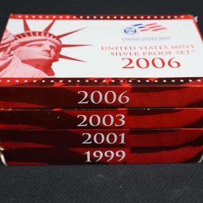 Lot of 4 US States Mint Silver Proof Sets (C1-4)